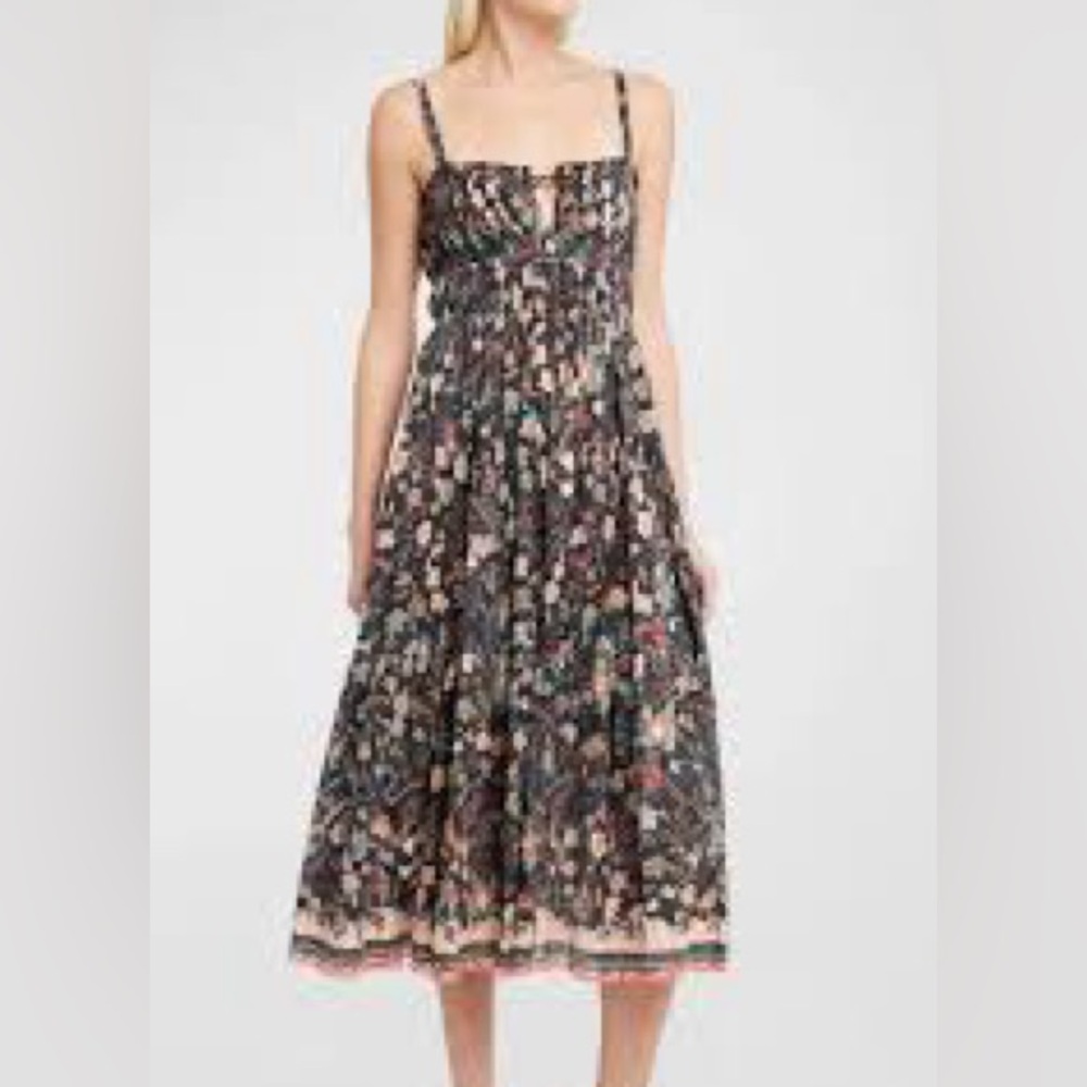 Ulla Johnson Anisa Dress in Obsidian Botanica (size 2)